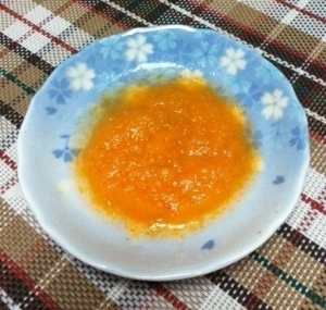 離乳食初期♪人参＆ナス☆,離乳食,なす,