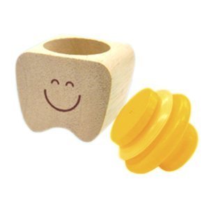 【木製】 乳歯のおうち イエロー,乳歯,保存,ケース