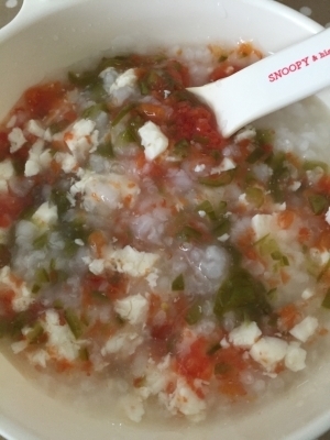 離乳食モグモグ期♪トマトピーマン豆腐のおじや,離乳食,ピーマン,