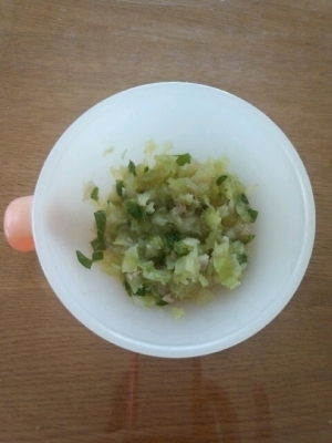 ☆中期☆ ピーマンとキャベツとたらのスープ煮 レシピ・作り方,離乳食,ピーマン,