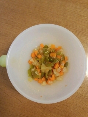 離乳食☆中期☆ なすとピーマンと人参のトマト煮,離乳食,ピーマン,