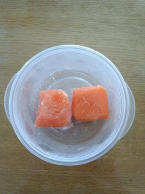 離乳食☆初期☆　人参の冷凍方法,離乳食,にんじん,