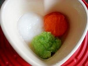 離乳食初期☆ お鍋の具材で！白菜と人参の3色飯,離乳食,にんじん,