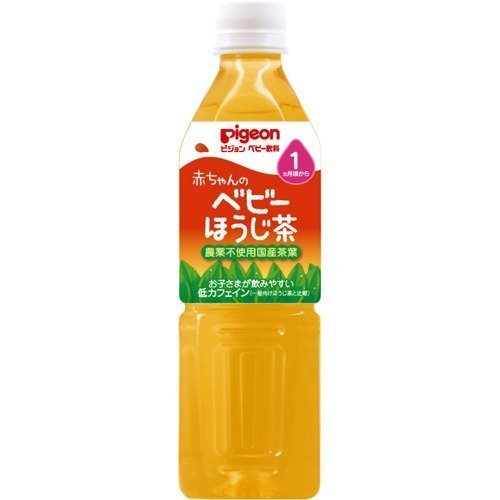 ピジョン ベビーほうじ茶 (ペットボトル) 【国産茶葉使用(子ども のみもの・無糖 低カフェイン)】 500ml×24本,ほうじ茶カフェイン,