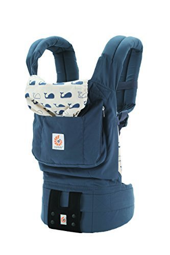 エルゴベビー(Ergobaby) 抱っこひも おんぶ可 [日本正規品保証付] (日本限定ベビーウエストベルト付) (洗濯機で洗える) 装着簡単 ベビーキャリア オリジナル/マリーン CREGBCMNF14NL,抱っこ紐,