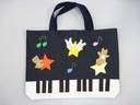 ピアノレッスンバッグ(鍵盤＆星に乗った動物たち)レッスンバッグ ピアノ お稽古 サブバッグ 女の子 男の子 通園 幼稚園バッグ 体操服入れ お教室 シンプルな絵本バッグ,レッスンバッグ,作り方,