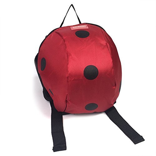 子供 リュック バッグ 迷子防止 ひも リード付き 幼児 飛び出し防止 ハーネス (赤 てんとう虫),ベビーリュック,