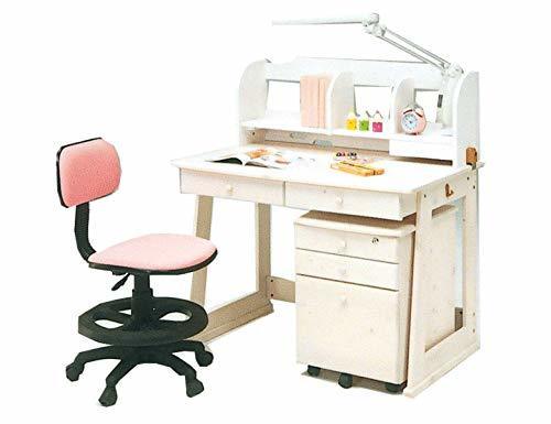 学習机 勉強机 学習机 机 学習デスク 勉強机 おしゃれ 無垢 学習デスク 5点セット KW-733 (ライト付き) (イス付き) 学習机セット (ホワイト：ピンク),小学校,入学祝い,プレゼント