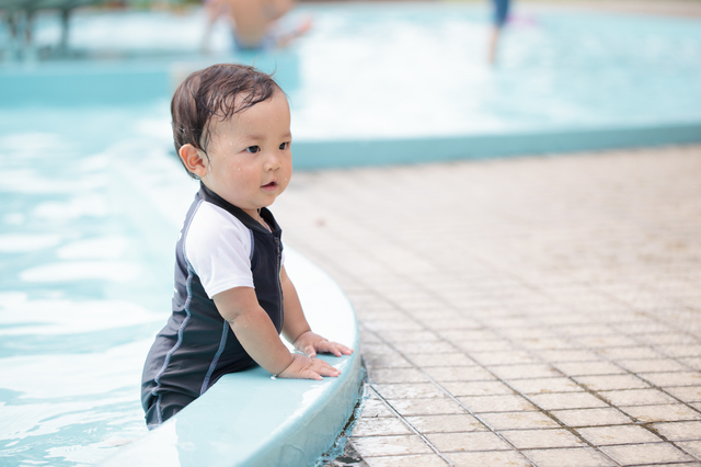 水着を着た赤ちゃん,赤ちゃん,水着,
