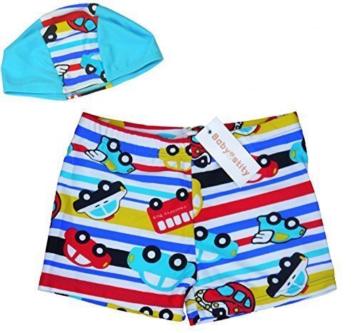 【Babystity】 子供 ベビー 男の子　水着 帽子 2点セット (80cm-100cm) KR-SWI000,赤ちゃん,水着,