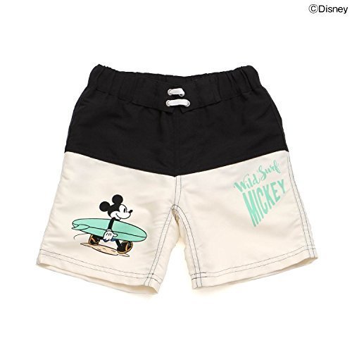 ampersand(アンパサンド) ディズニーミッキープリントトランクス水着　ブラック　90cm,赤ちゃん,水着,