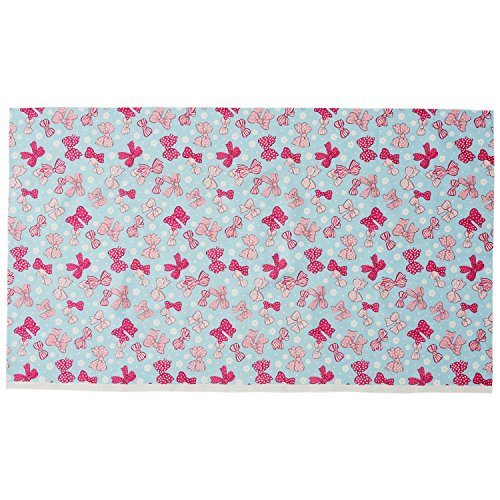 KIYOHARA お気に入り リボンフラワー 生地 オックス 綿 約110cm幅X1mカット col.BL ブルー 入園入学セットのレシピ付き MOWF-93 手芸・ハンドメイド用品,ベビーリュック,作り方,