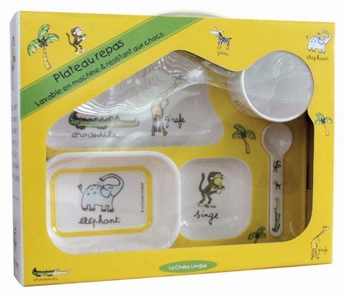 La Chaise Longue SET DE 4 PIECES JUNGLE(イエロー),離乳食食器,