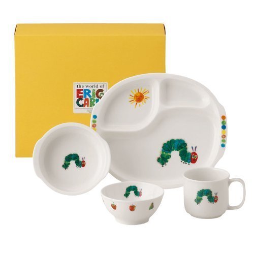 ニッコー 子供食器 はらぺこあおむし もぐもぐセット(ランチ皿、ライスボール、マグ、小鉢) 8010-KS04,離乳食食器,
