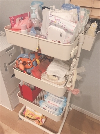 ニトリのスチールワゴン,ニトリ,収納,リビング