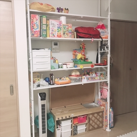 ニトリの突っ張りシェルフ アルゴス,ニトリ,収納,リビング