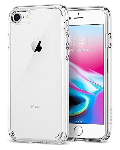 【Spigen】 iPhone8 ケース / iPhone7 ケース, [ 全面 クリア ] [ 米軍MIL規格取得 ] [ Qi 充電 対応 ] [ 落下 衝撃 吸収 ] ウルトラ・ハイブリッド2 アイフォン 8 / 7 用 耐衝撃カバー (iPhone8 / iPhone7, クリスタル・クリア),スマホケース,手作り,