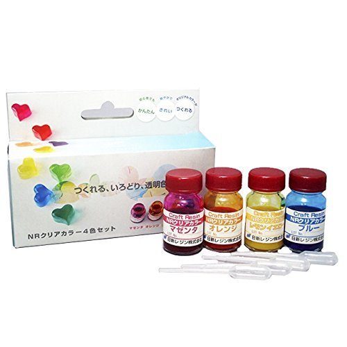 日新レジン NRクリアカラー4色セット,スマホケース,手作り,