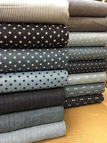 ダブルガーゼ　デニム 調 シリーズ 生地 二重ガーゼ Wガーゼ 綿100% 日本製で 肌触りのよい、ふんわり、やわらか (1m, 1C:デニム調 インディゴネイビー),スマホケース,手作り,