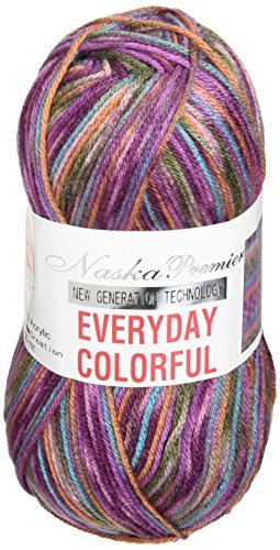 NASKA企画 ナスカプレミア エブリデイ カラフル 毛糸 並太 col.312 パープル 系 100g 約250m N-57,スマホケース,手作り,