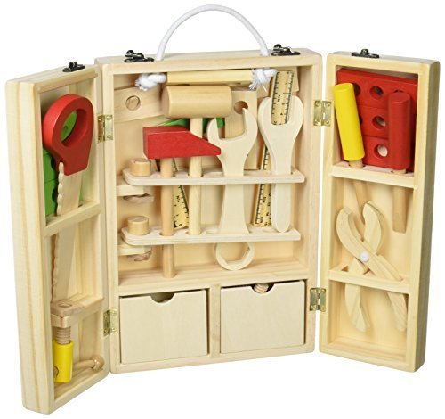 収納できる 木製ツールボックス トントン 大工さんセット 【知育玩具】,ごっこ遊び,おもちゃ,おすすめ
