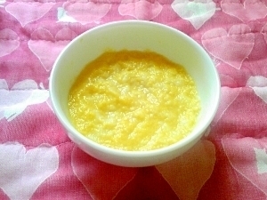 <離乳食中期>コーンクリームパン粥,離乳食,ホワイトソース,