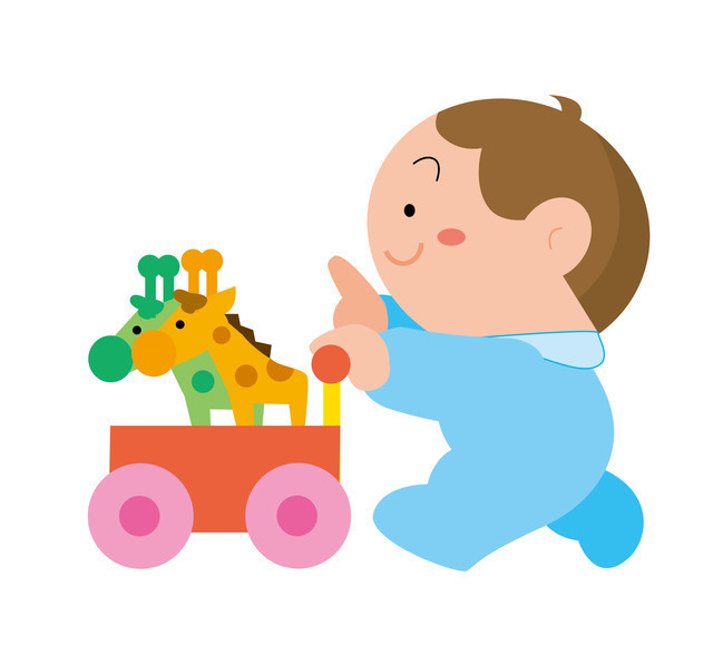 手押し車を押す赤ちゃん,手押し車,