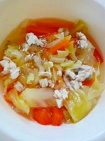 いろどり野菜とぶりのスープ(離乳食後期),離乳食,ぶり,