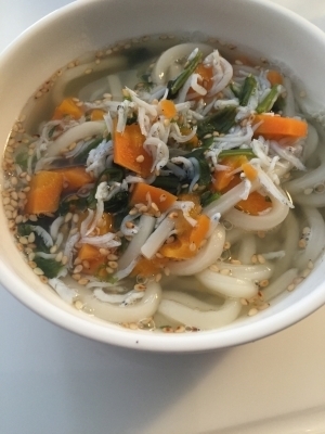 ❁離乳食完了期.しらすうどん❁,離乳食,ごま,