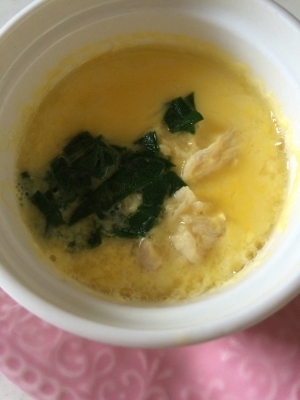 《離乳食 後期》ささ身とほうれん草の茶碗蒸し,9ヶ月,離乳食,