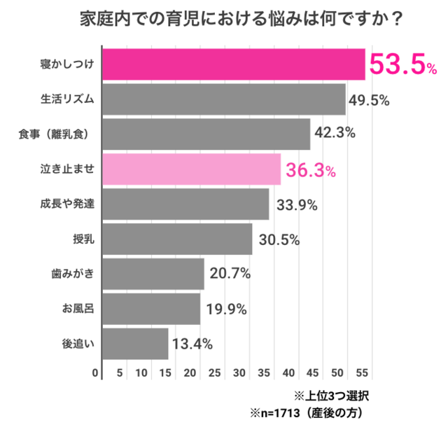 家庭内での育児における悩みはなんですか?のグラフ,