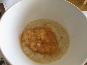 オートミールとりんごのお粥,離乳食,オートミール,
