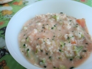 オートミールのチキンクリームリゾット☆離乳食,離乳食,オートミール,