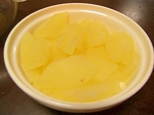 電子レンジで簡単、りんごの甘煮【離乳食中期～】,離乳食,りんご,