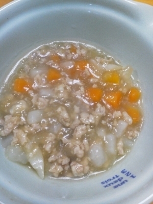 離乳食後期～かぶとにんじんのりんごおろし和え,離乳食,りんご,