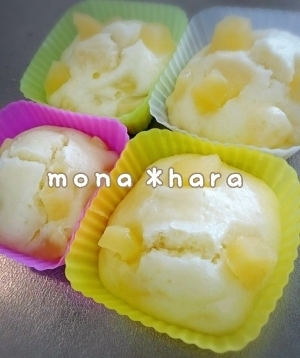 HM・離乳食後期｜リンゴのヨーグルト蒸しパン ,離乳食,りんご,