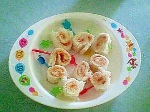 【離乳食】くるくる手作りジャムサンドロール♪ ,離乳食,りんご,