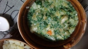 【離乳食中期】小松菜と人参のバナナミルク煮,小松菜,離乳食,