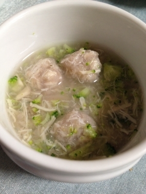 離乳食☆鶏団子とブロッコリーのスープ,離乳食,れんこん,