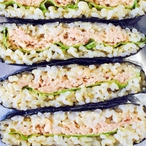 おにぎらず☆酢めし＆ツナマヨ,お弁当,ご飯,