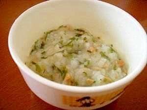 離乳食☆納豆わかめ粥♪,離乳食,わかめ,