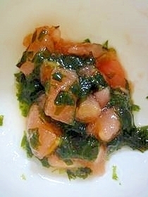 わかめトマト(離乳食後期),離乳食,わかめ,