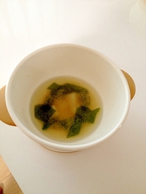 ジャガイモの味噌汁☆離乳食,離乳食,わかめ,