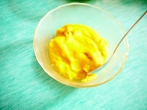 離乳食後期☆かぼちゃぷりん,離乳食,豆乳,