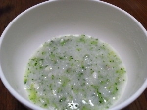 離乳食初期★白身魚とブロッコリーの雑炊,離乳食,ブロッコリー,