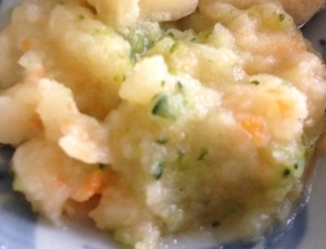 じゃがいもとブロッコリーと人参とたまねぎのとろとろ ,離乳食,ブロッコリー,