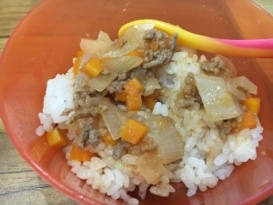 離乳食 完了期 ひき肉を使ってハヤシライス風 ,離乳食,豚肉,