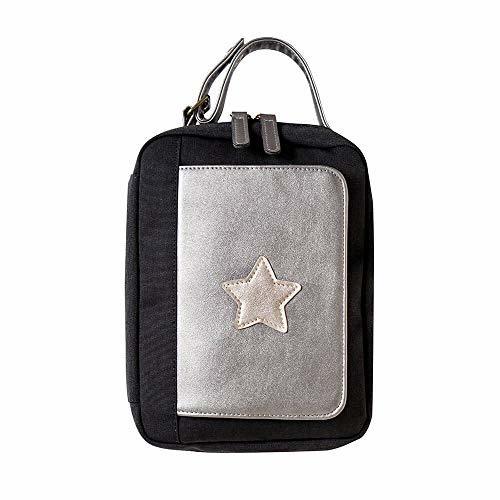 10mois(ディモワ) ワンタッチおむつポーチ(フラップ付き) ブラック 19151004,おむつポーチ,