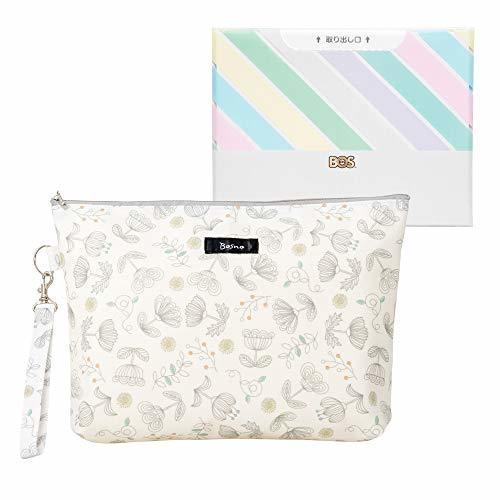 Bosno おむつポーチ ★ クラッチ タイプ/ダンデ ホワイト ★ 臭わない袋 BOS（ボス）/白色/Sサイズ30枚付き,おむつポーチ,