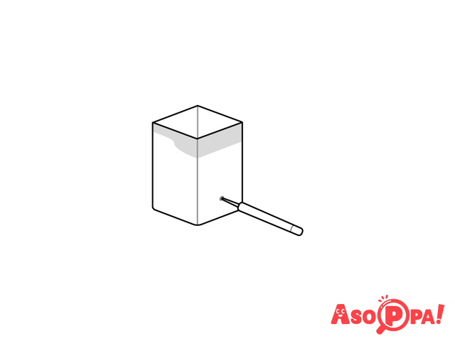 作り方(2)穴をあける,牛乳パック,工作,簡単